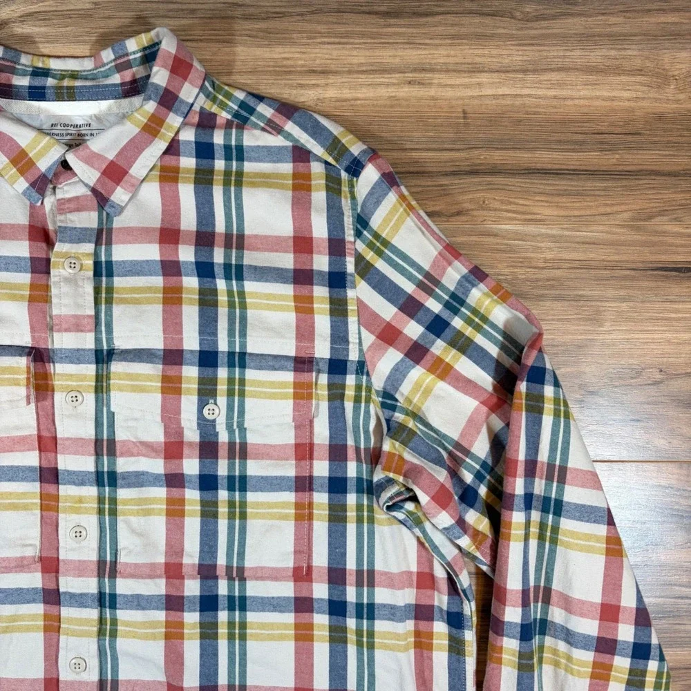 REI Co-op Wallace Lake Flannel Shirt Mens XL Tall Plaid Cotton Button Down Multi - Picture 5 of 11